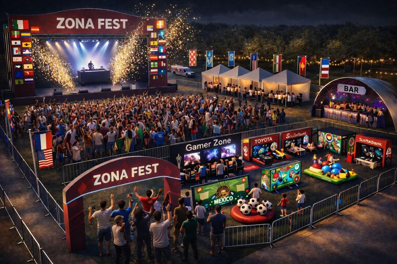 Evento Zona Fest de noche